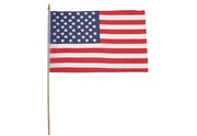 Vlajka USA na dřevěné žerdi, 30x45cm