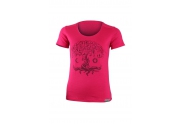 Lasting dámské merino triko s tiskem KASTRO růžové XL