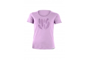 Lasting dámské merino triko s tiskem AVA fialové XL