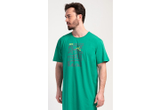 Pánská noční košile s krátkým rukávem Outdoor Zelená M